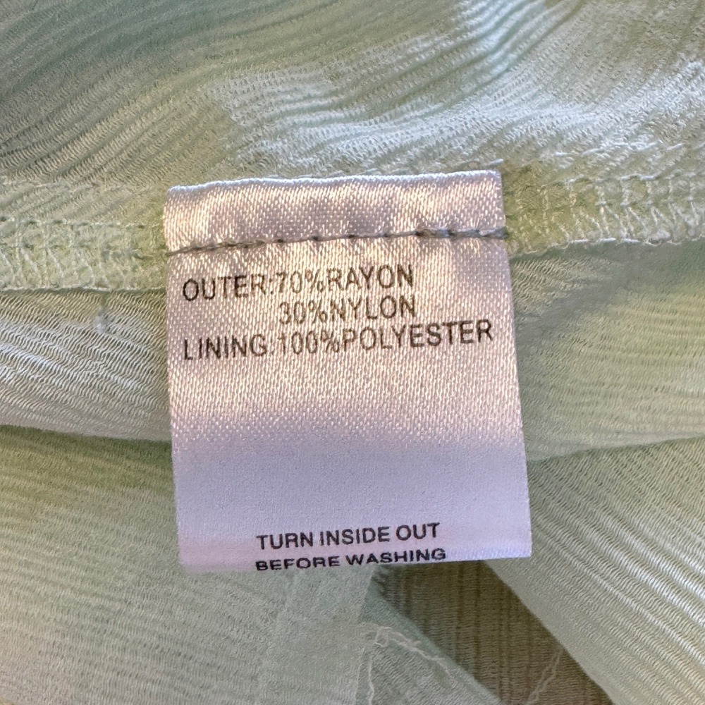 NWT Sabo Skirt Mint Green Halter Top Textured Open Back Cutout Tie Neck Large - Picture 7 of 8